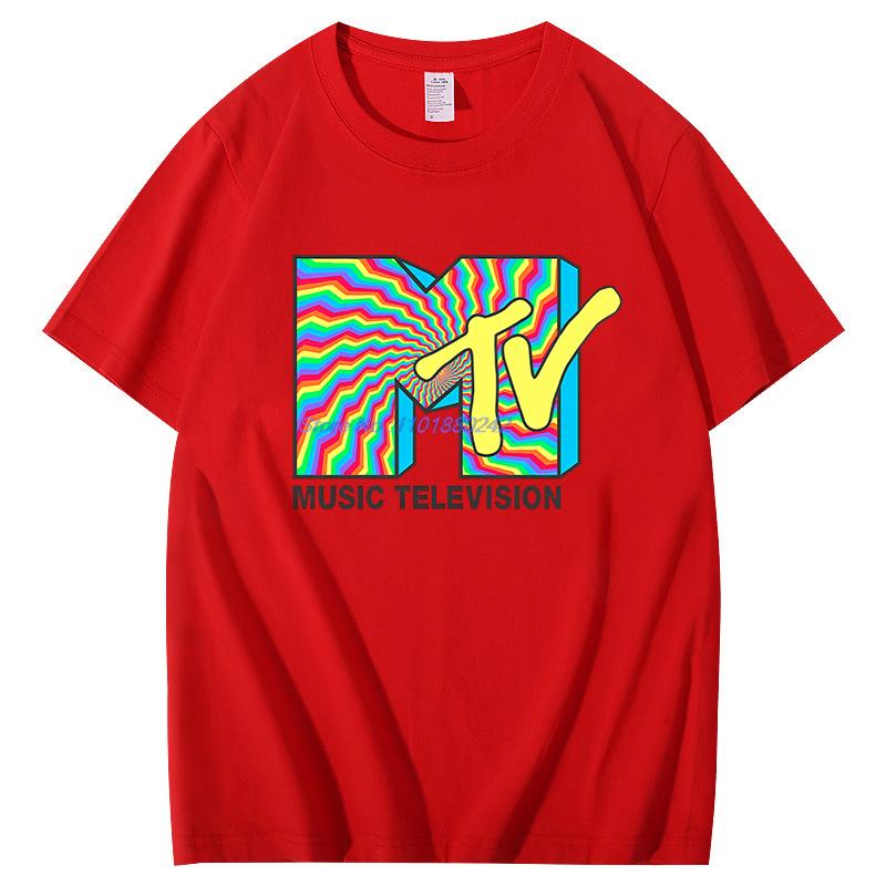 Mtv Psychedelischer Regenbogen Vintages Graphic Tee New In Tops And Tshirts Fashion Tops Tshirt Summer Cotton Mens Tshirts