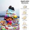 Dora Explorer Personalized Text Blanket Lightweight Customizable Blanket Durable Comfort Suitable for Seaside Livingroom Living Room Office
