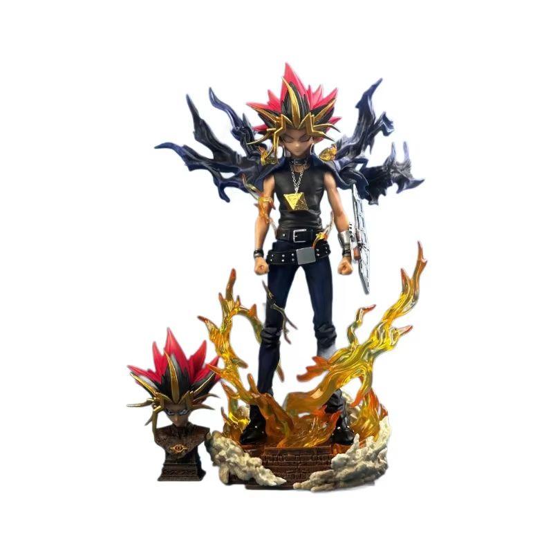 Anime Yu-Gi-Oh!-Dark Yugi Atem Action Figures Desktop Decoration Anime Model Figures Double-Headed Computer Case Decoration Gift