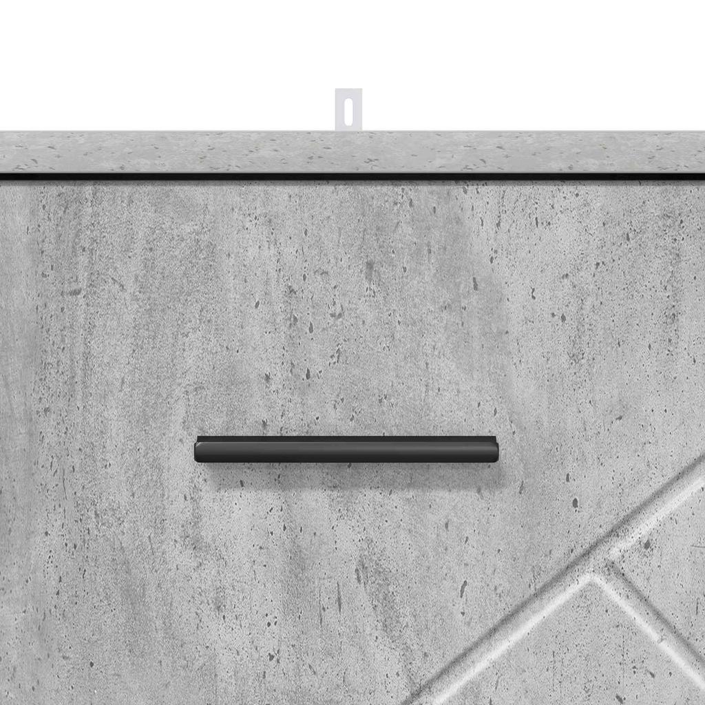 Nachttisch Betongrau 38 x 38 x 66 cm Spanplatte