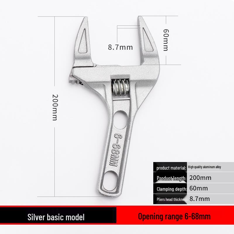 Multifunctional Adjustable Bathroom Wrench for Faucet & Water Pipe Installation