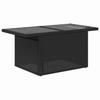 Garden Sofa Set 9 pcs 8 Seat Capacity Black Poly Rattan