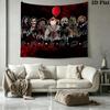 Horrorfilm-Serie Wandteppich Ästhetischer Wandbehang Bedruckter Stoffdecke Dekorative Wandteppiche für Schlafzimmer Wohnzimmer Heimdekoration