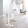 ROBA Complete Crib "Heartbreaker" with Locking Function - 40 X 90 Cm - White