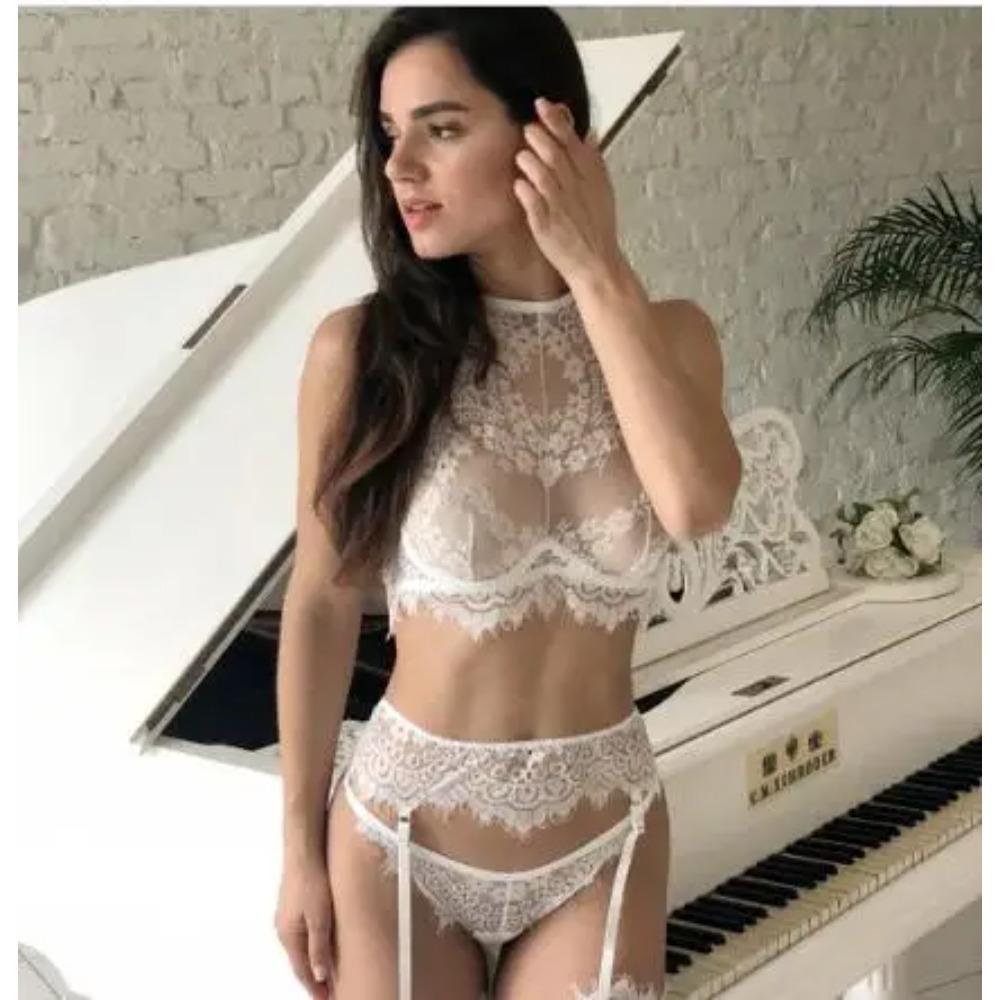 Women Sexy Lingerie Lace Bra Set Underwear Sexy Panty Bandage Set Erotic Lingerie Dress Bra Briefs Set Exotic Apparel Lenceria