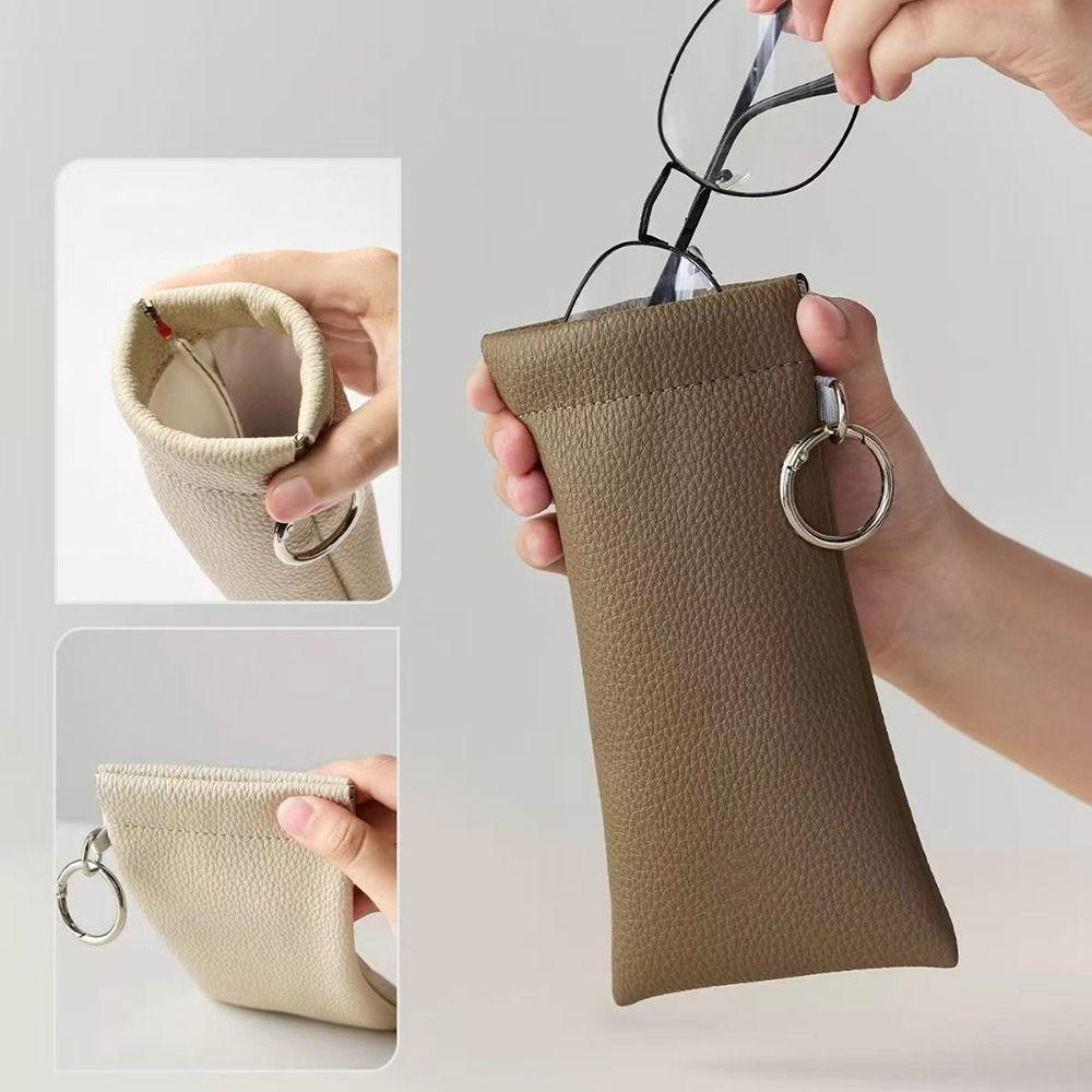 Dustproof Glasses Protective Case PU Leather Sunglasses Case Eyeglass Storage Bag  Travel Use