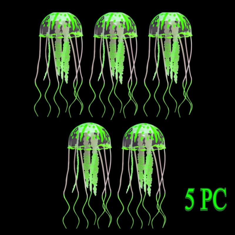 Artificial Swim Glowing Effect Jellyfish Aquarium Decoration Fish Tank Underwater Luminous Ornament