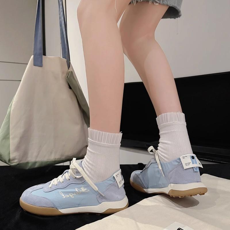 

Повседневные балетки с мягкой подошвой, женские, удобные, 2024, новые, простые, дышащие, однотонные туфли на плоской подошве для женщин, летнее время 40 синий