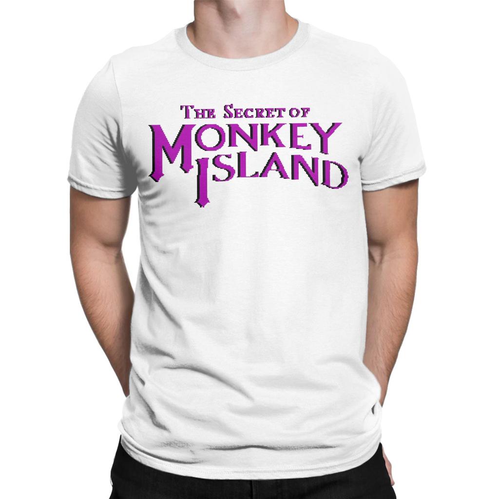 Monkey Island O Segredo de Monkey Island Camiseta com Estampa Gráfica do Logotipo Original para Homens Mulheres Algodão Camiseta Roupas