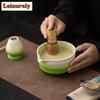8 Pcs Leaf Tip Gradient Matcha Whisk Set Matcha Bowl, Matcha Bamboo Whisk, Scoop, Sifter Home Kitchen Decor Tea Making Tools
