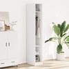 Vidaxl Wardrobe, White, 30X50X200 Cm, Wood-Based Material