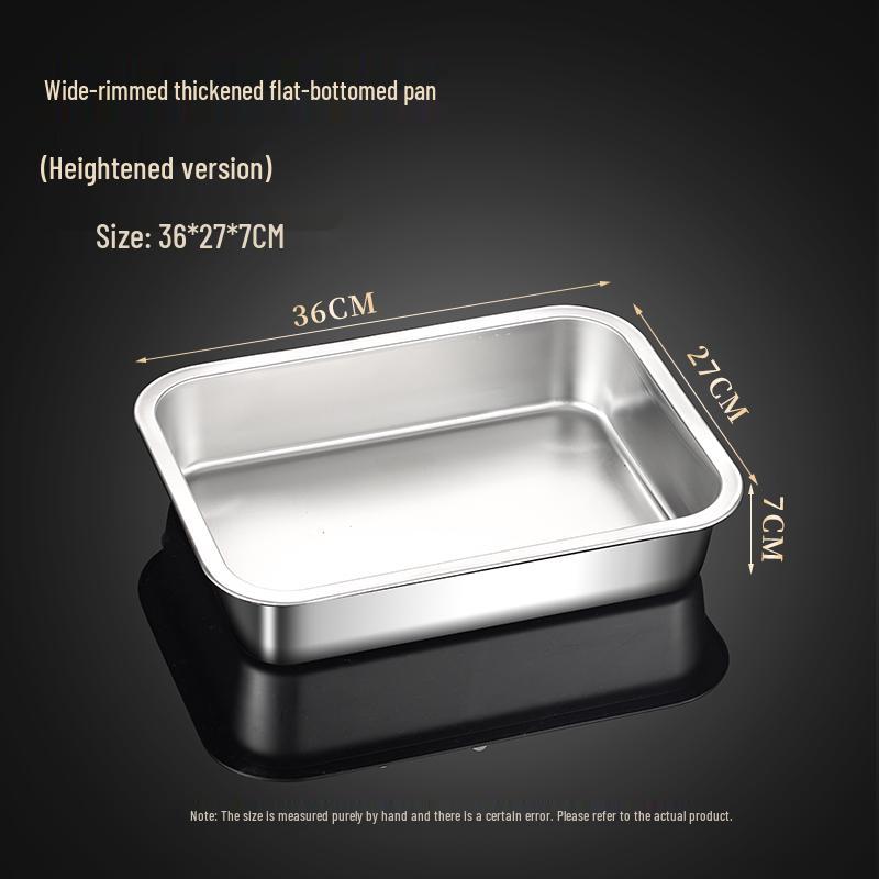 Food Grade Stainless Steel Rectangular Tray for Tiramisu or Cooked Foods