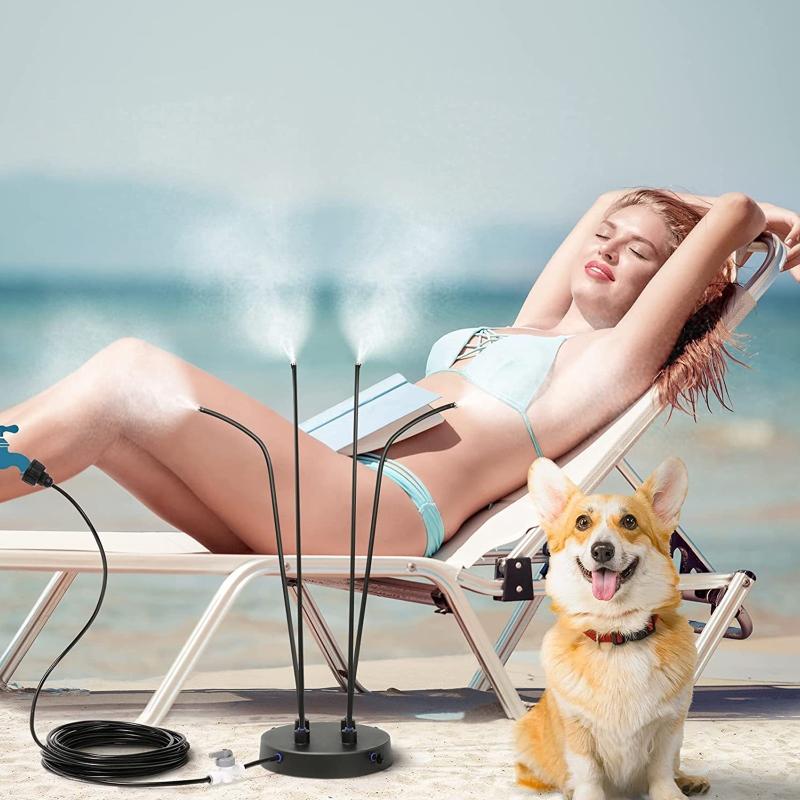 Stand Mister System for Garden Patio Lawn Plants Portable Misting System Camping Swimming Cooling Misters Easy Assemble