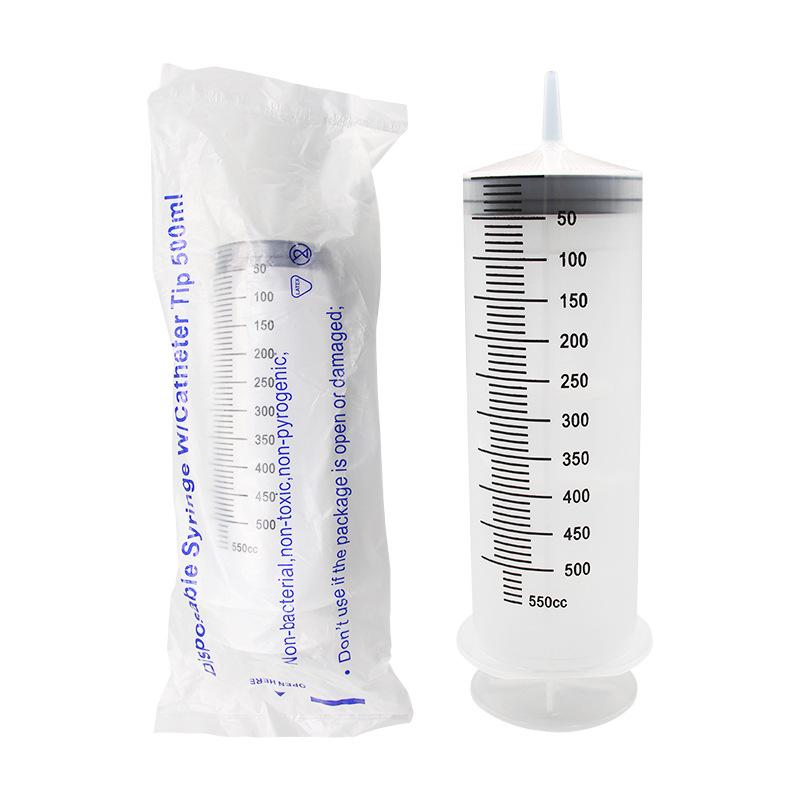 Large Capacity Syringes100ml/150ml/200ml/250ml/350ml/550ml With 30 100cm Hose Plastic Injector Pump Pet Feeding Nutrient Syringe