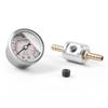 Universal 1/8 NPT Fuel Pressure Gauge Liquid Filled Polished Case 0-160 psi and adaptor kit For fuel injection systems