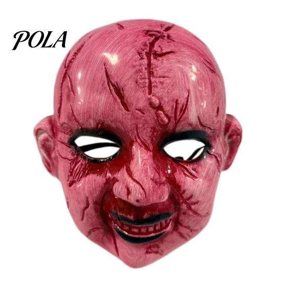Scary Horror Masks Halloween Doll Face Mask, Ghost Head Prop for Haunted House Cosplay, Terrifying Party Mask Lightweight Plastic Adults, Adjustable