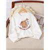 Kids Sweatshirt, Crew Neck Fashion Top, Fun "Cute Fairy Mole" Patterned Sweatshirt, Suitable for Everyday Casual Wear