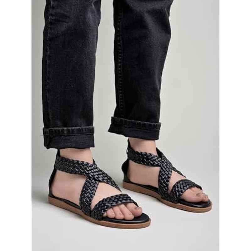 Shoetopia Women S Block Heel Sandal 7 UK чёрный