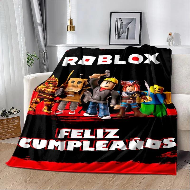 2025 New Style R-Robloxs Cartoon Game Gamer Soft Blankets,Keep Warm Throw Blanket Comfortable Blanket for Beds Sofa Home Bedroom