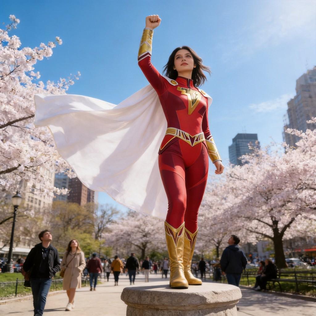 Shazam Fury Of The Gods Cosplay Costume For Women With Spandex Suit For Halloween Role Play