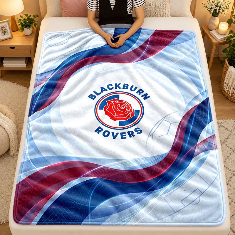 Flannel BlanketBlackburn Rovers Football Warm Soft Throw Blanket for Indoor Sofa Bed Living Room Use