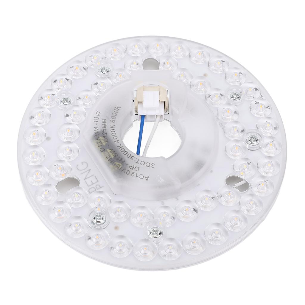 4.92 Inch LED Ceiling Fan Light Retrofit Kit 18W 3CCT 3000K 4000K 6000K Dimmable Round Ceiling Light Replacement PC
