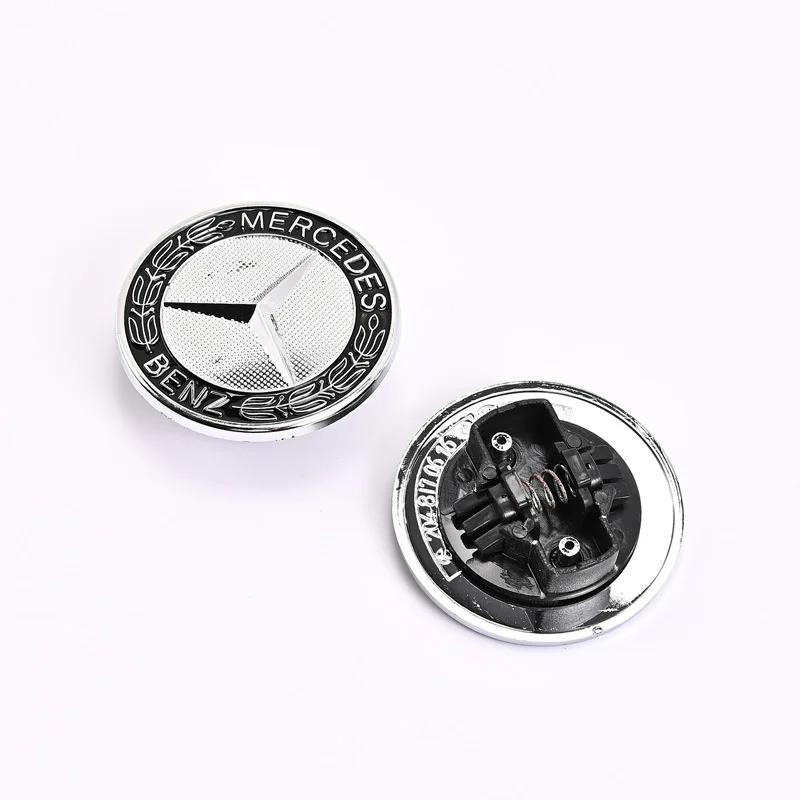 57mm Car Hood Emblem Badge Bonnet Emblem Stickers For Mercedes Benz Brabus AMG W124 W140 W163 W202 W203 W204 W210 W211 W205