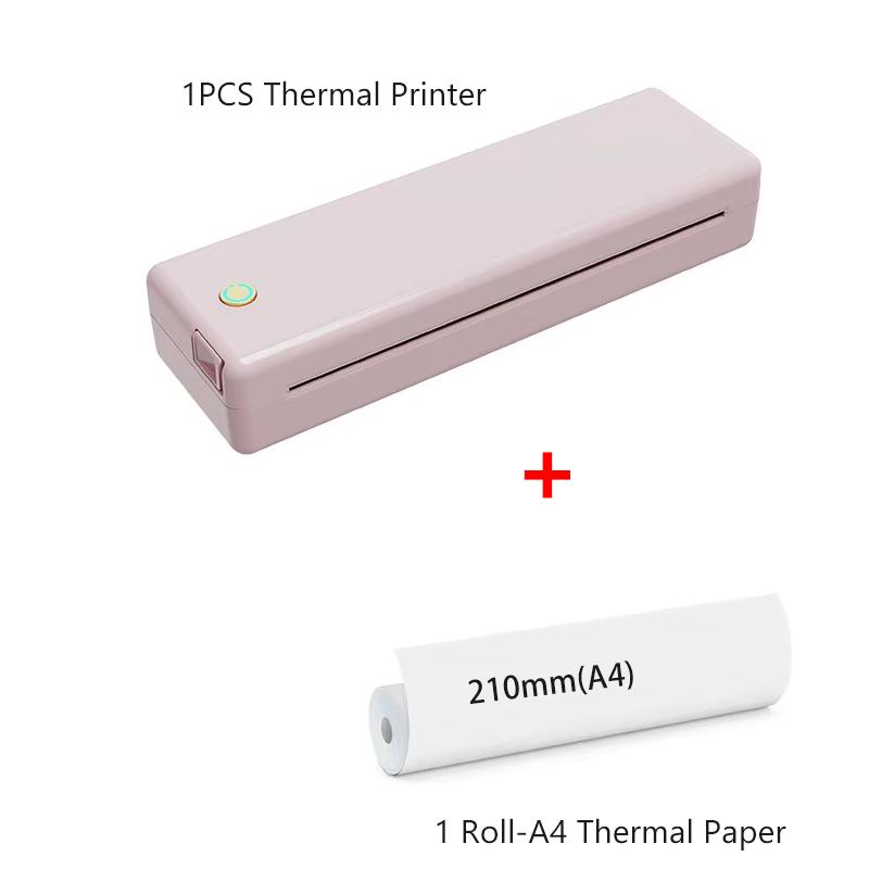 

A4 Термопринтер Портативный Без чернил Принтер для бумаги A4 Беспроводной Bluetooth Принтер для печати документов PDF Фотомашина Принтер для тату-трафаретов розовый