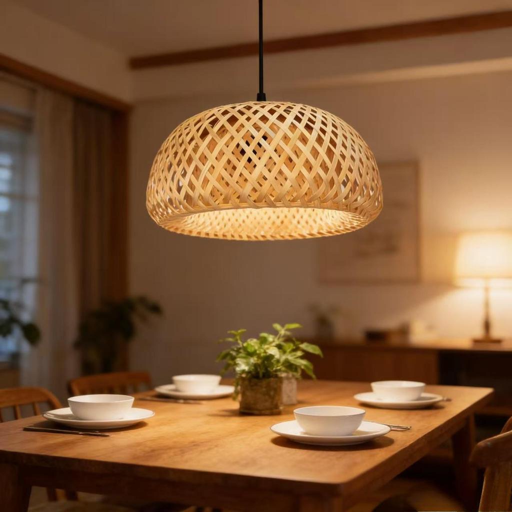 Zen Bamboo Art Pendant Lamp: Chinese, Japanese, Southeast Asian Style for Tea Rooms & B&Bs