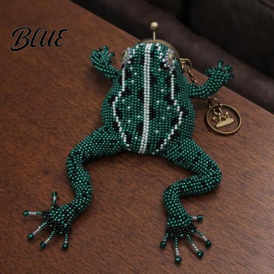 Kleines Kissenschloss mit Schloss Münzbörse DIY Frosch Münzhalter Niedliche Tasche Perlenkröte