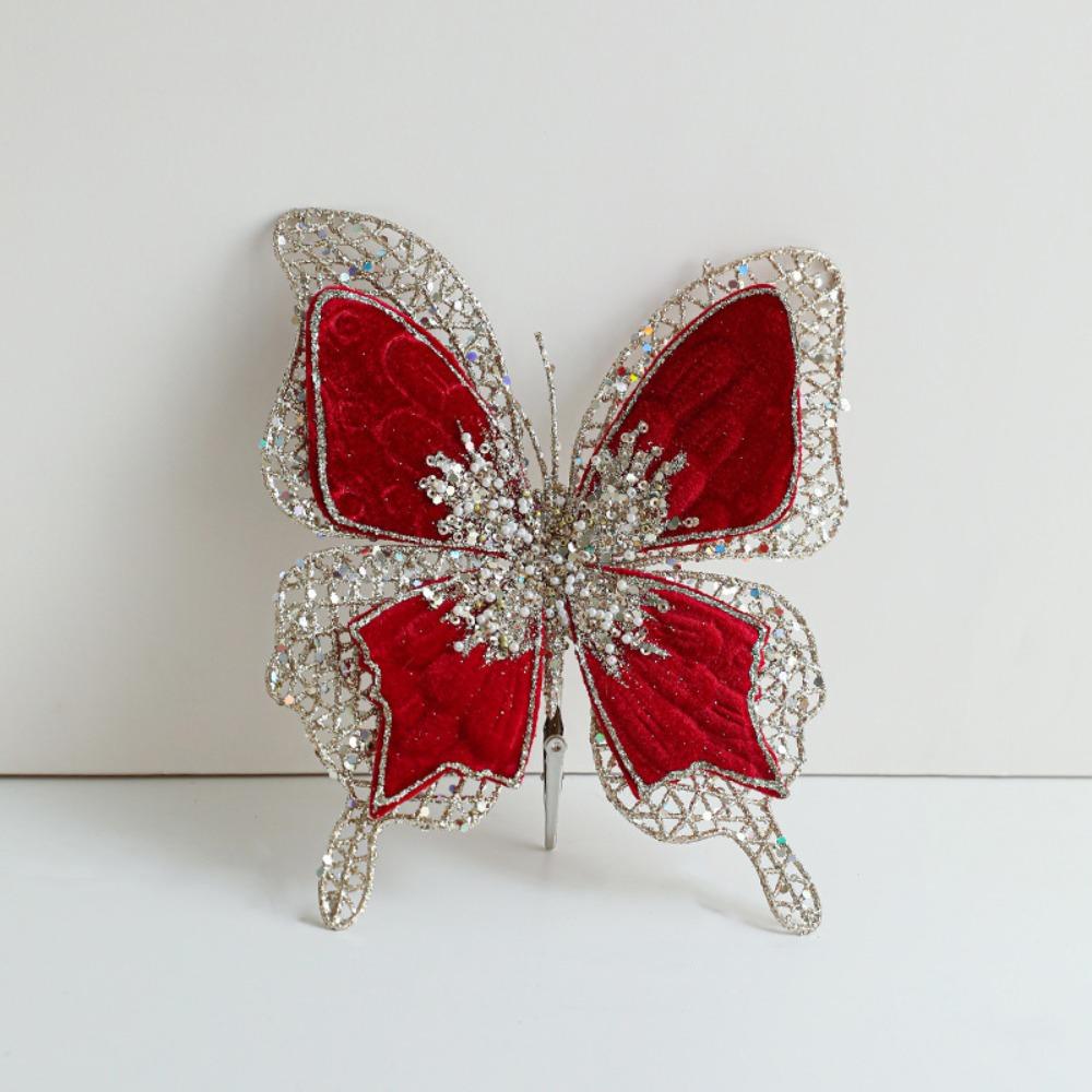 with Clip Christmas Butterfly Pendant Sparkling Holiday Decor  Home Decorations