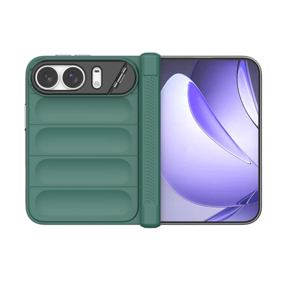 Fold Lens Stand Holder Silicone Soft Phone Case For iPhone Duo Solid Color Shockproof Bumper Armor Back Cover For iPhone Duo