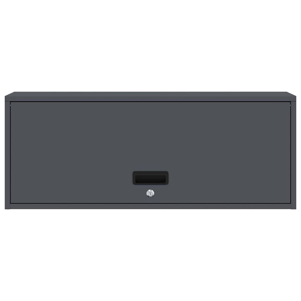Wall Mounted Garage Cabinet with Gas Spring Door Anthracite