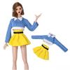 1SET Fashion Short Skirt Outer Garment Pants Cute Fur Coat Windbreaker Dresses  For 30CM Doll