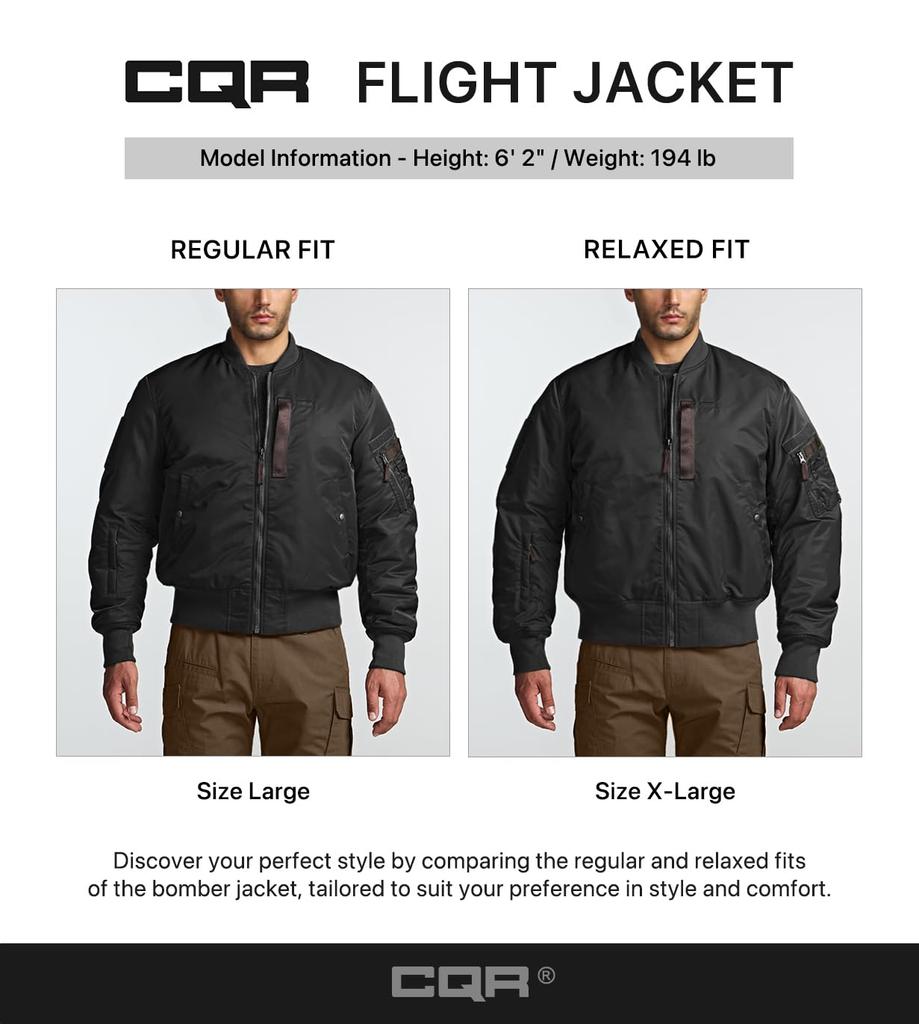 Kurtka lotnicza Jumper Flight Jacket Outdoor Travel Camping Climbing Duży rozmiar Wiosna Jesień Zima [CQR] Męska Damska [Wiatroszczelna/Odporna na zimno] HKJ502-BLK_L