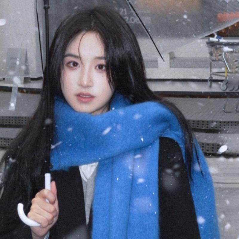 Solid Color Thick Large Scarf Women Men Autumn Winter Korean Style Student All-Match Shawl Warm Neck Scarf