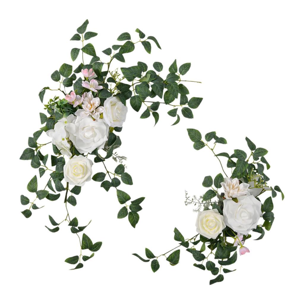 2Pcs Wedding Arch Flowers Beautiful Realistic Rustic Ornament Artificial Rose Flower for Window Home Ceremony Backdrop Party