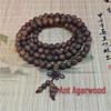 Buddhist Prayer Bracelet - 108 Beads, Multi-strand Sandalwood, Black Rosewood, Wenwan Style