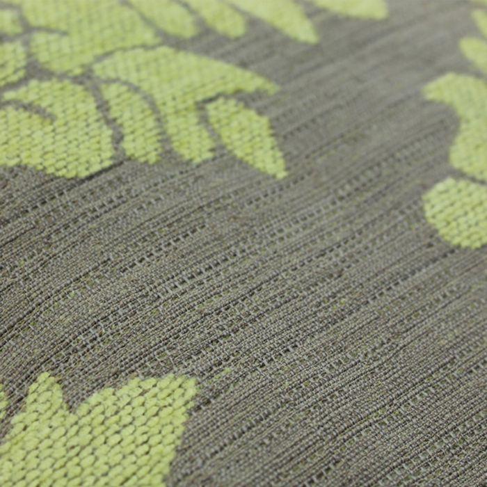 Removable Woven Cotton Cushion with Green Fleur-de-lis Pattern 43x43