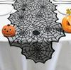 Halloween Tischläufer Spitze Spinnennetz Design mit Fledermaus- und Spinnenmustern 46x183cm Tischdecken-Dekoration für Party und Zuhause