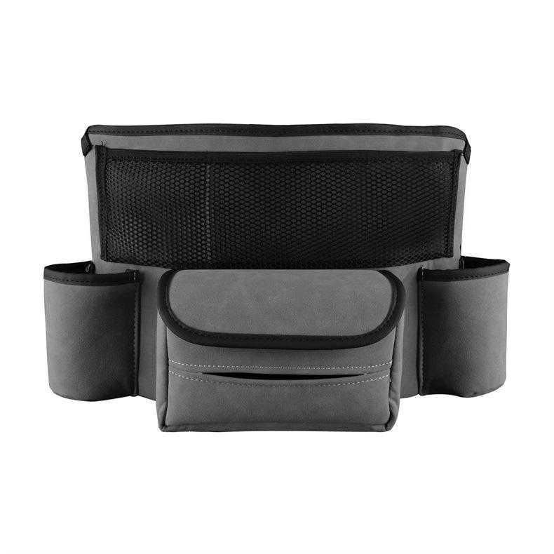 Leather Car Organizers and Storage Bag Between Front Seats Auto Consoles Organize Tissue Water Cup Net Pocket Barrier of Pet