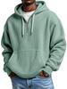 Stil Herren Waffel Hoodie Mode Sport Lässig Pullover Fleece Dick Warm Winter Oberteil