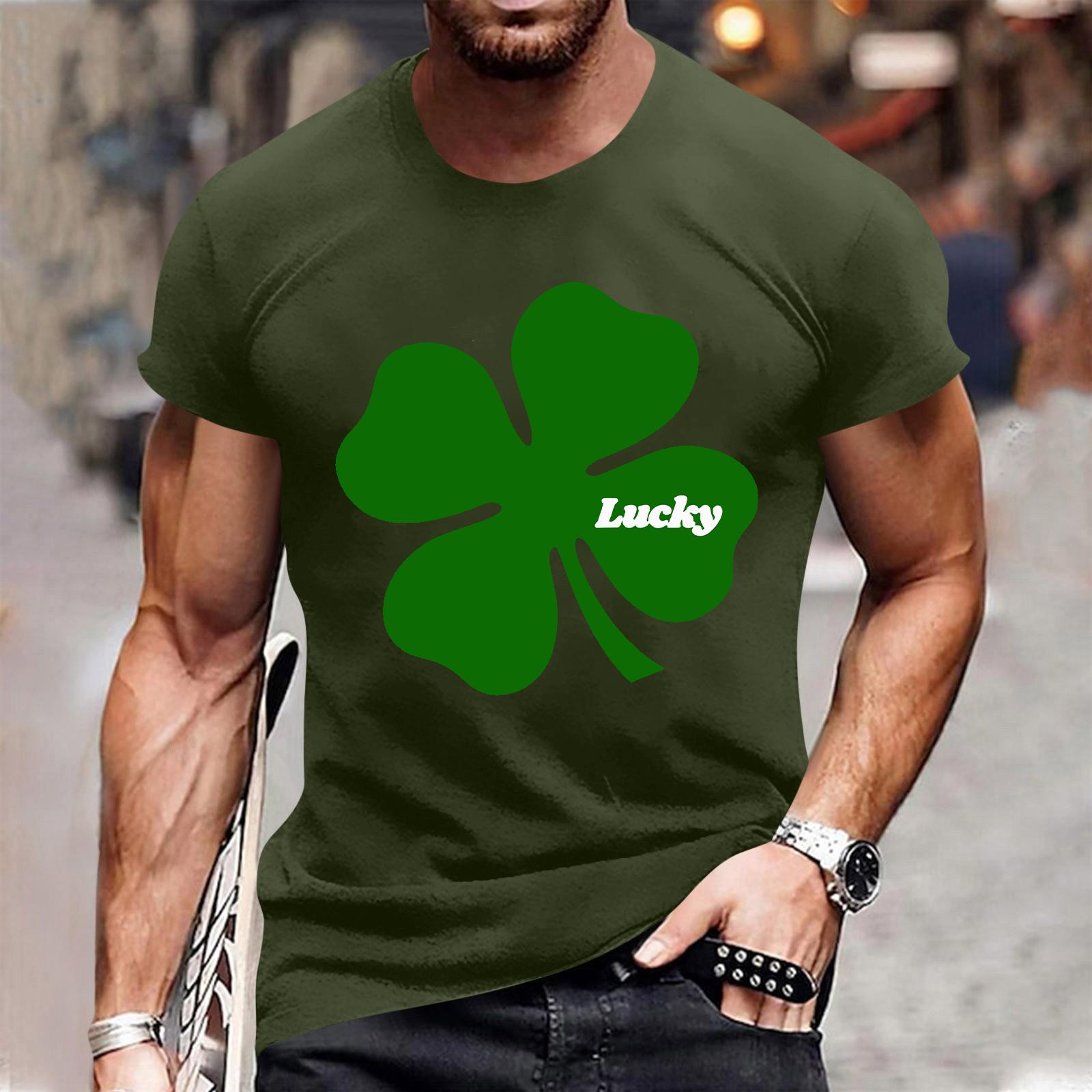 

Men s Popular T-shirt Printed Round Neck Short Sleeve T-shirt XL