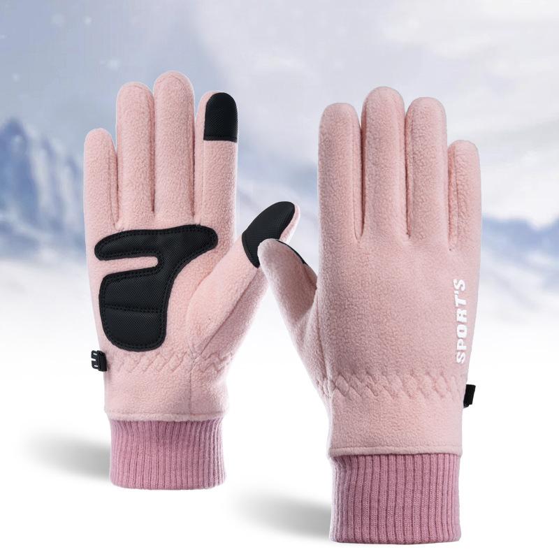 Winter Gloves Women Men Ski Gloves Fleece- Lined Thermal Warm Touchscreen Fingers Gloves Waterproof Cycling Gloves