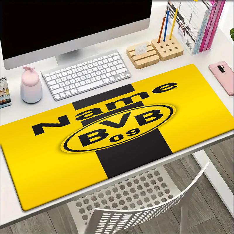 Custom Name Borussia Dortmund Theme Mouse Pad Non Slip Rubber Base Multifunctional Office Home Decor Perfect For Workspace Personalization