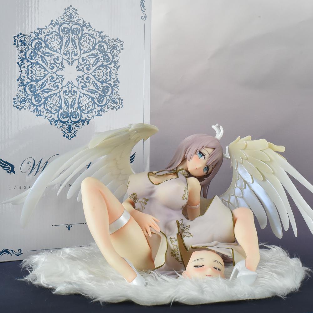 MX Anime Sexy Figures Girl White Angel 1/4 Ver. PVC Action Figure 18 ± for Adult Collection Perfect Gift Model Toys 13CM