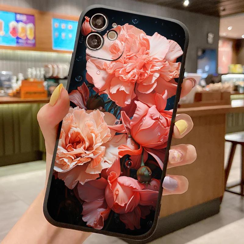 Flower Silicone Case For Samsung Galaxy M34 M54 M53 M33 M23 F54 F04 M04 M32 M22 M12 M02S M51 M31S M21S M11 M30S F23 5G Cover