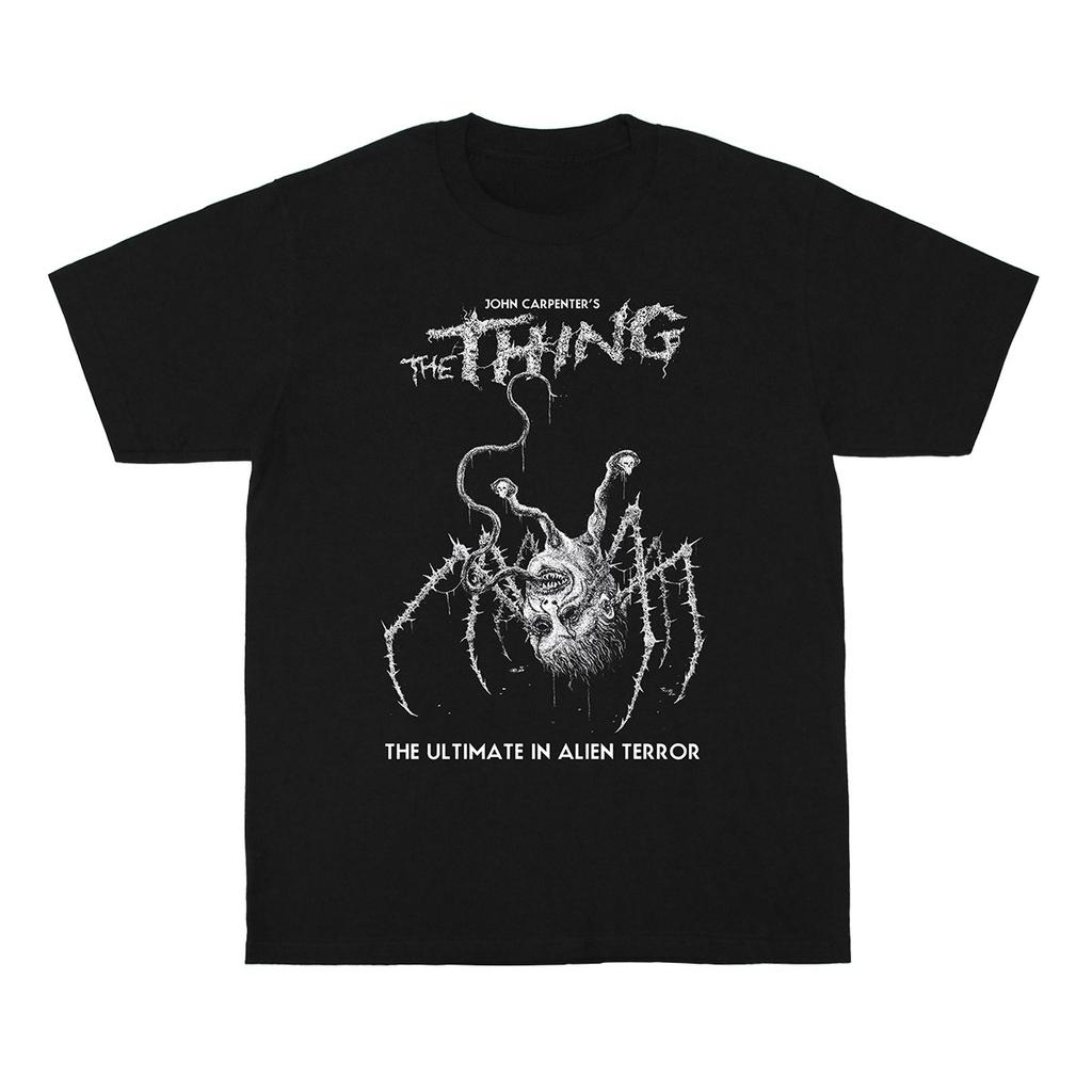 The Thing John Carpenter Horror Alien Mostro Stampa Grafica Maglietta Unisex Girocollo Manica Corta Casual Streetwear Moda T-shirt Top per Uomo Donna