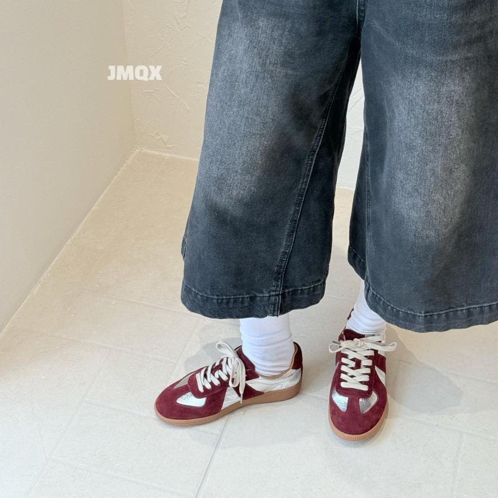 Cowhide retro women's autumn new fashion color matching platform versatile casual sports student board shoes