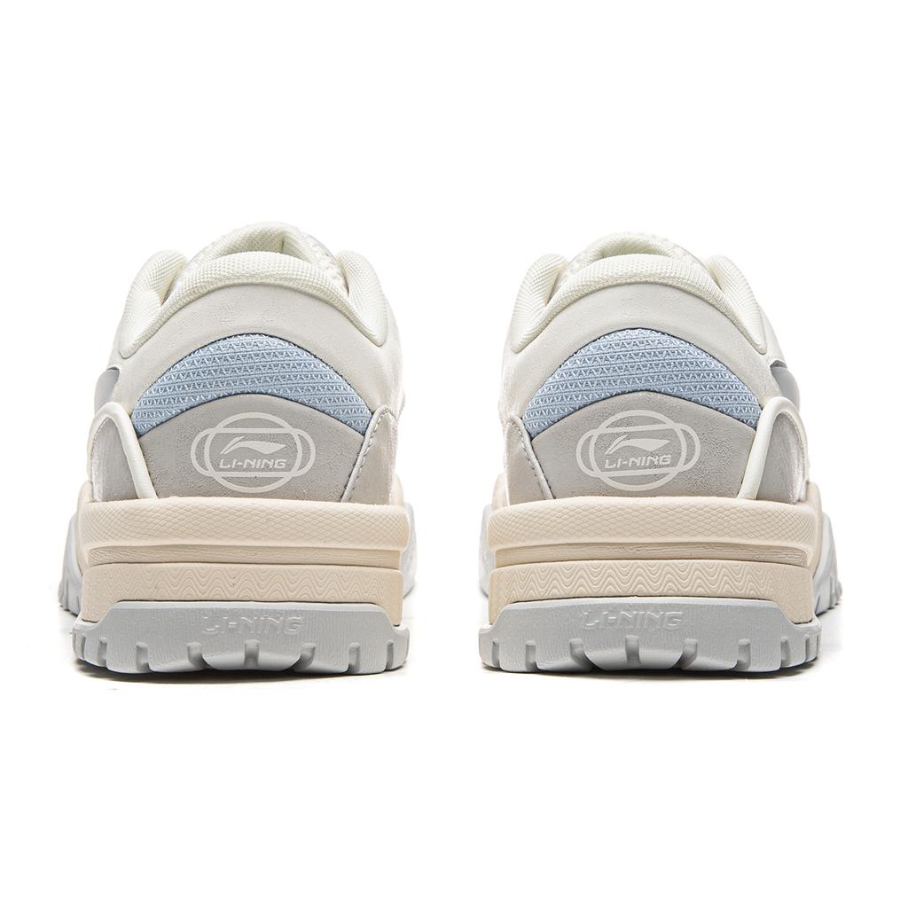 Li Ning Trendy Leap Skateboard Shoes Women's Low top Champagne White/Cloud Blue AGCW166-2